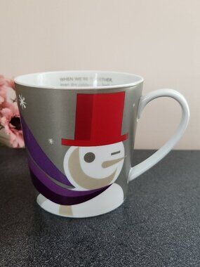Starbucks Winking Snowman Holiday Coffee Cup Mug When We're Together 2011